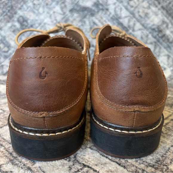 OluKai Men’s Leather Oxford Shoes Size 9 - Picture 3 of 4